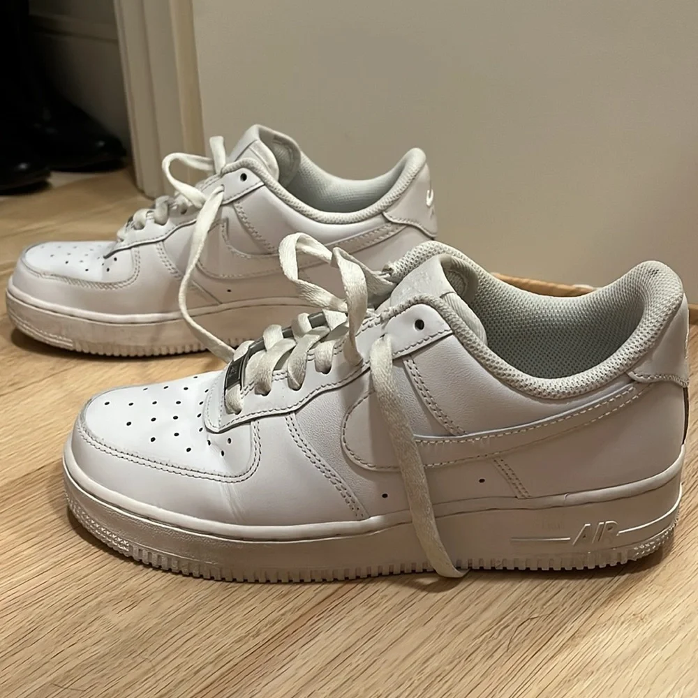 White Nike Air Force 1’s (Women’s 8) - Picture 7 of 10